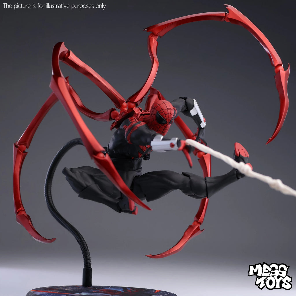in stock Hot MessToys SpiderMan Figure Ct Toys Black Red Spider Man Mess Toys Anime Action Figure Figurine Collectible Model