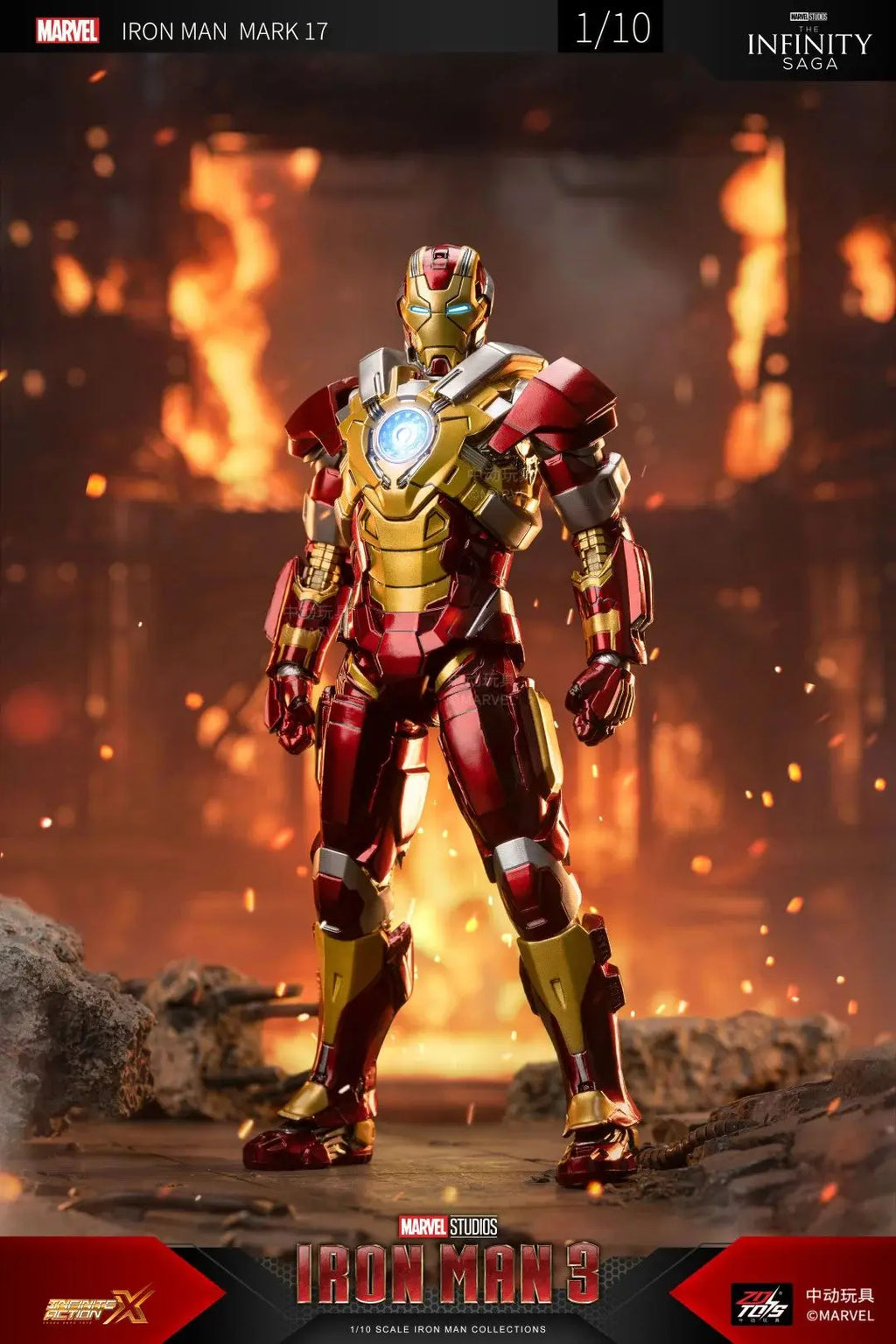 1/10 Original ZD Toys Iron Man MK2 War Machine2.0 MK16 MK11 MK24 MK35 MK47 Tony Stark Collection Model Action Figure Kids Toys