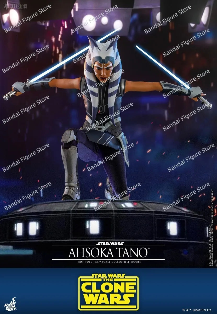 HOTTOYS TMS021 1/6 Ahsoka Tano Movable Female Soldier Star Wars The Clone Wars Original Delicate 12" Full Set Action Figure