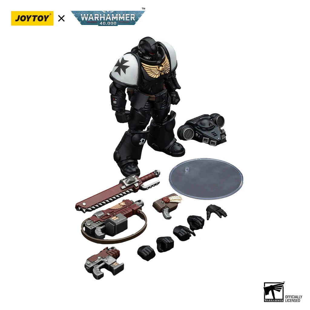 JOYTOY Warhammer 40K Space Marines Figure Black Templars Outriders Brother Valtus Action Figure Joint Movable Figurine Model Toy