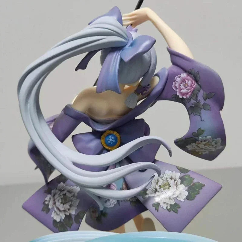 25cm Genshin Impact Anime Game Peripherals Kamisato Ayaka Princess Egret PVC Model Anime Game Figure Simulation Gift for Holiday