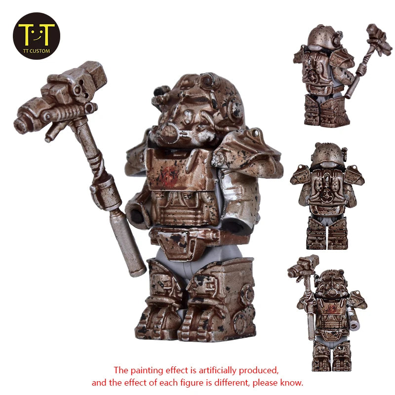 1PCS Military Soldiers Mini Anime Action fallouts Figures Weapons Robot Mecha Building Blocks Bricks DIY Toys for KIDS gift