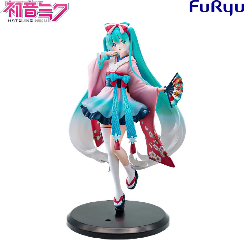 New Hatsune Miku Anime Figure Toys Neo Tokyo Series Kimono MIKU Kawaii Cartoon PVC Action Figurine Model Dolls Birthdays Gifts