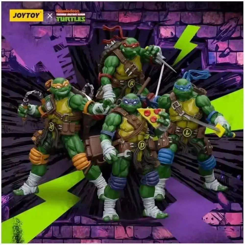 JOY TOY TMNT Микеланджело Донатело Рафаел Леонардо Фигурки Оригинална Декорация за Кукли Подаръчна Колекция Модели за Гараж