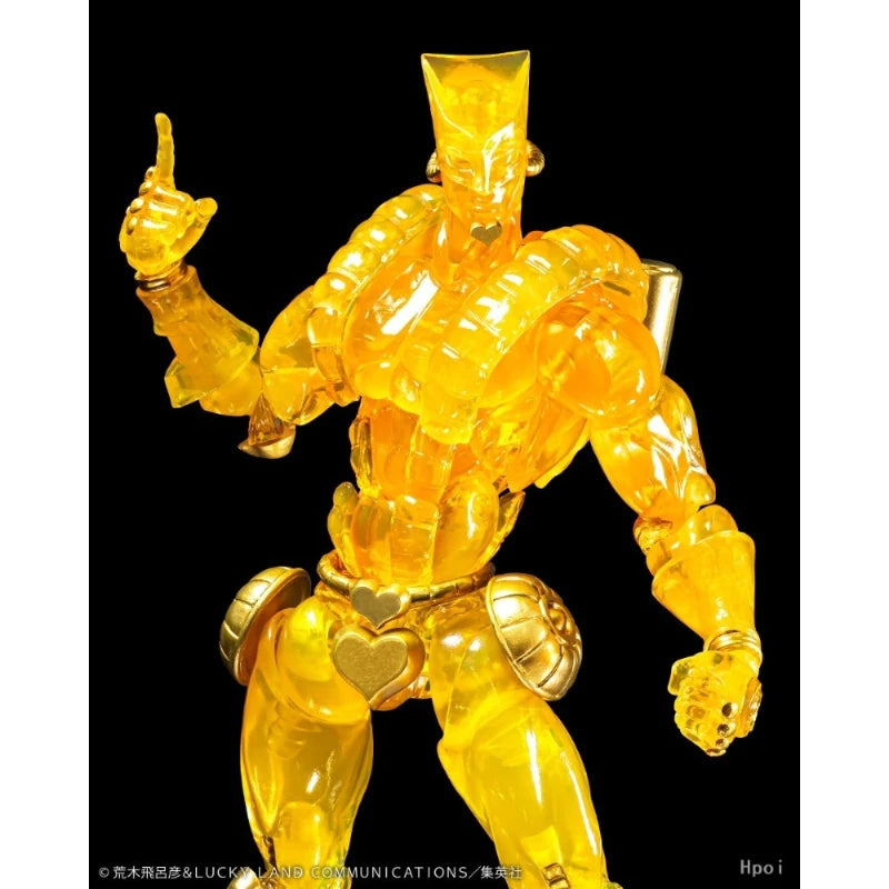 Medicos Super Action Statue The World Ver CLEAR GOLD 16.5cm JoJo Collectible Figure Gifts Toys Model Original Garage Kit Kawaii