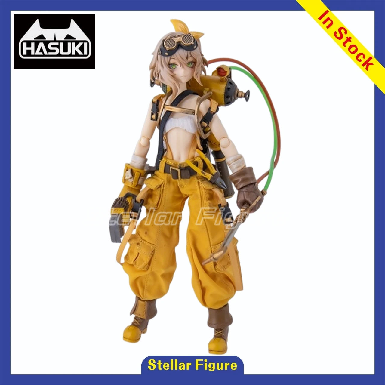【SF】In Stock HASUKI Pocket Art Series PA007 Mechanic Fiona 1/12 Scale Figures Model Collection Gift Movable