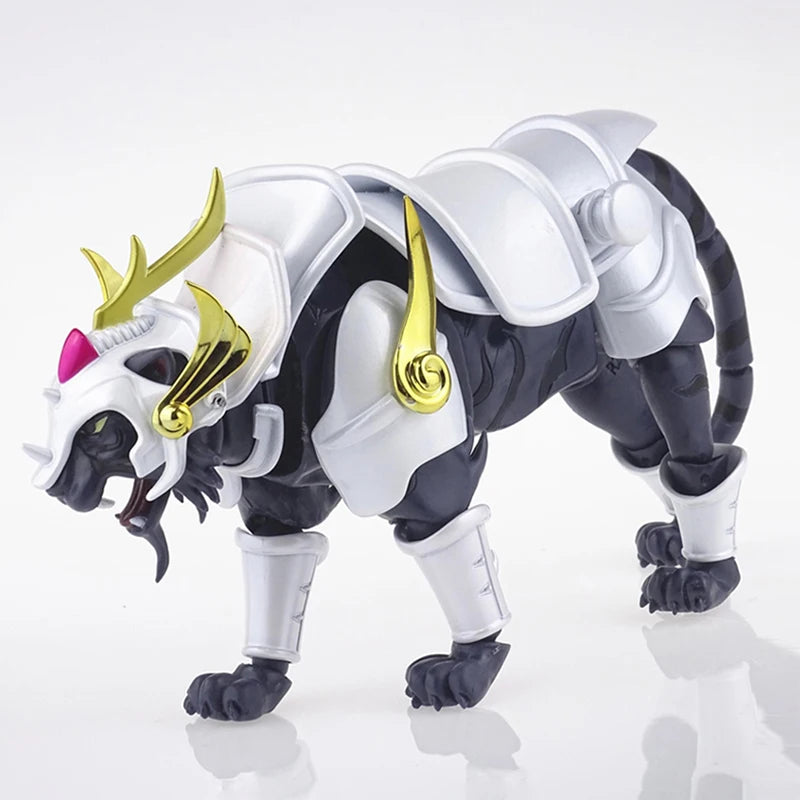 Koo Model Action Figure Yoroiden Samurai Troopers Ronin Warriors Black Flame King Black Tiger  Movable Alloy Anime Figure Toys