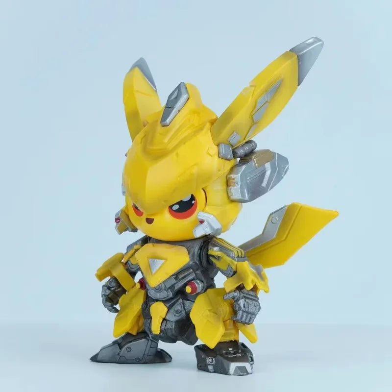Pokemon Pikachu COS Transformers Bumblebee Doll Decoration Anime Action Figure Cute Toy Q Figural Decoration Model Birthday Gift