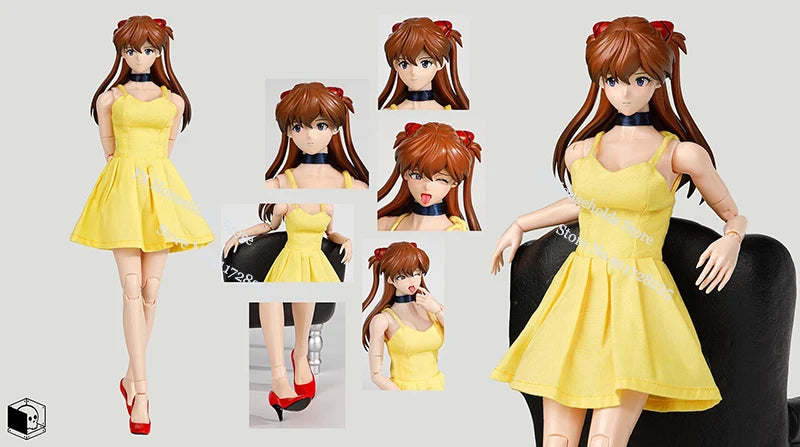 Skull Box Toys 1/6 Asuka Langley Soryu Ayanami Rei Anime Girl Cloth Action Figure EVA Fans Collectible 12" Soldier Model Doll