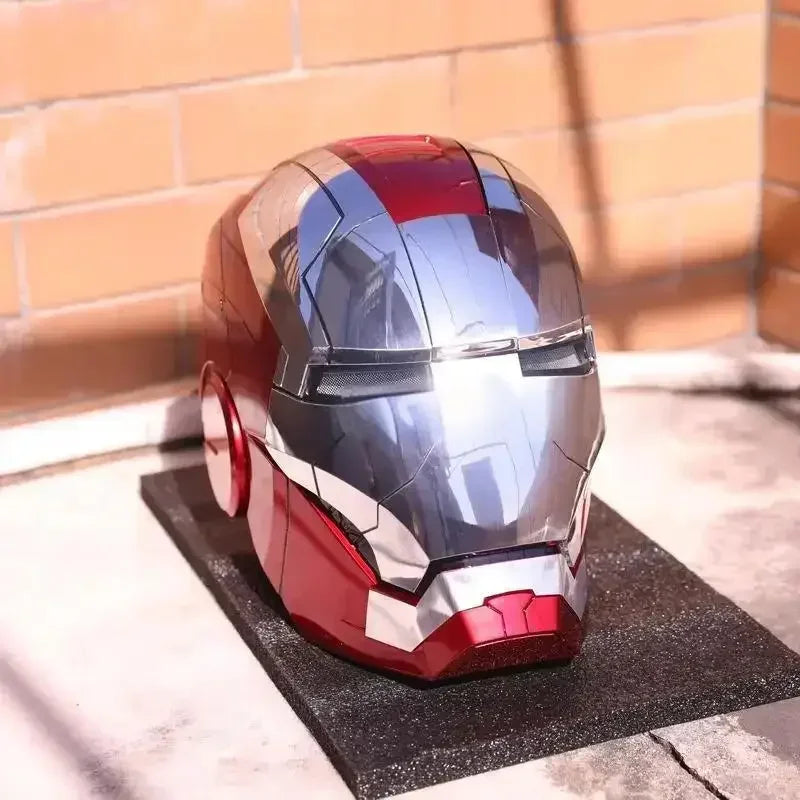 Iron Man 1:1 Helmet Mk5 Mk50 Avengers War Machine Cosplay Electric Open Close English Voice Remote Control Toys Christmas Gifts