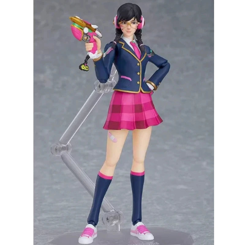 Original Figma 492 D.Va  Ver  Anime Style Action Figure  Collectible Desktop Decoration Birthday Gift