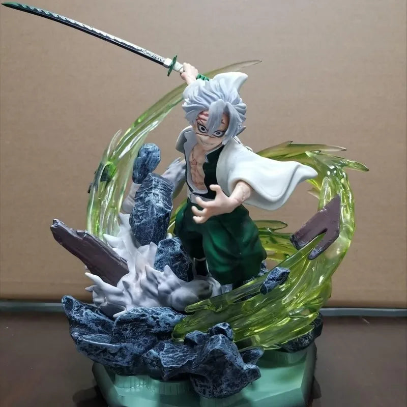 Ghost Slayer GK Wind Pillar Undead River Handmade Ornament Real Mi Wind Pillar Can Shine Scene Statues Anime Handmade