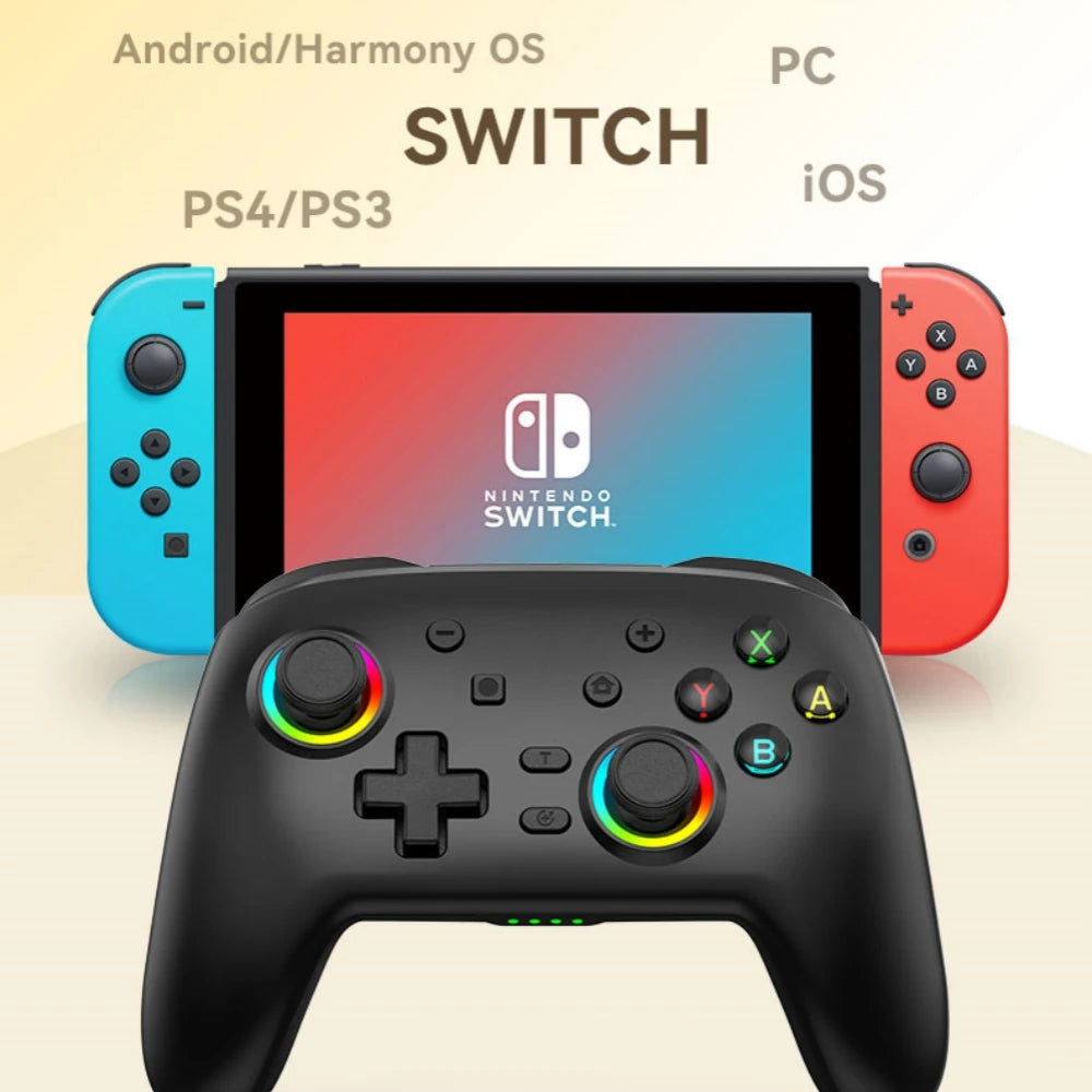 Gamepad  Controller Wireless Bluetooth Wake Function Joystick 6-Axis Gyro Handle HD Vibration