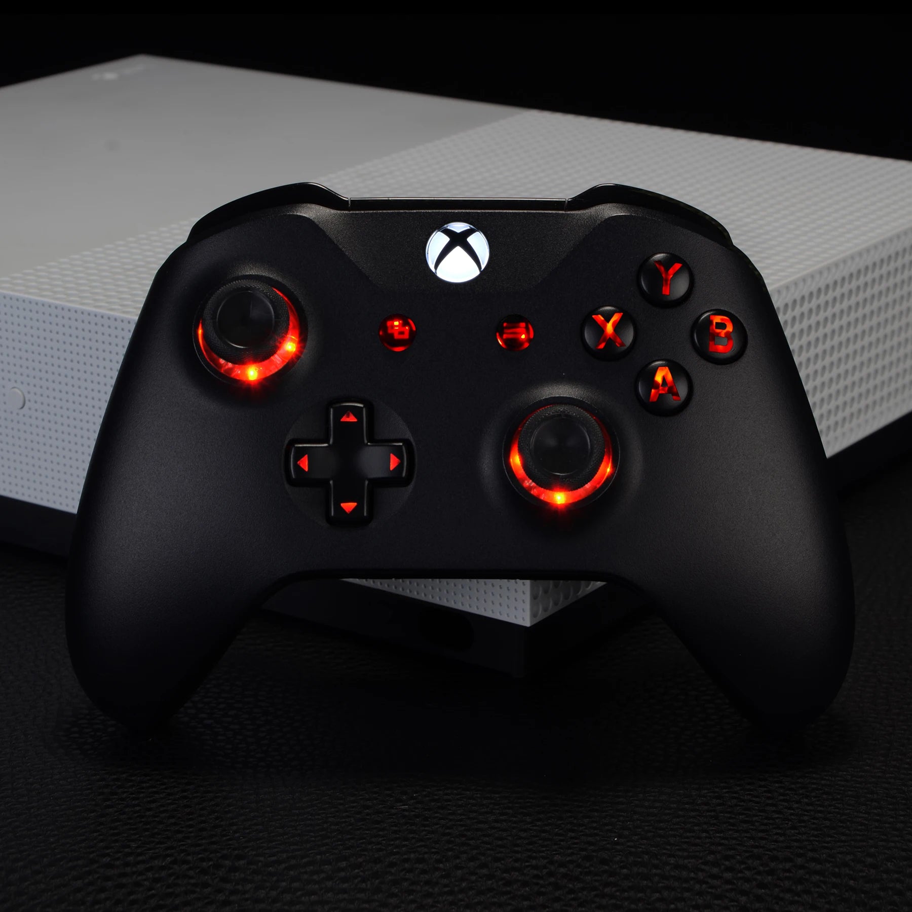 eXtremeRate Multi-Colors Luminated (DTF) LED-Kit für Xbox One Standard Xbox One S/X Controller, D-Pad Thumbstick ABXY-Tasten 