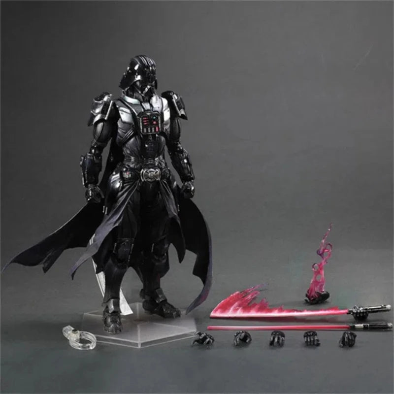 28cm PA modified Star Wars Black Knight White Soldier Darth Maul super movable figurine anime model collection ornament gift