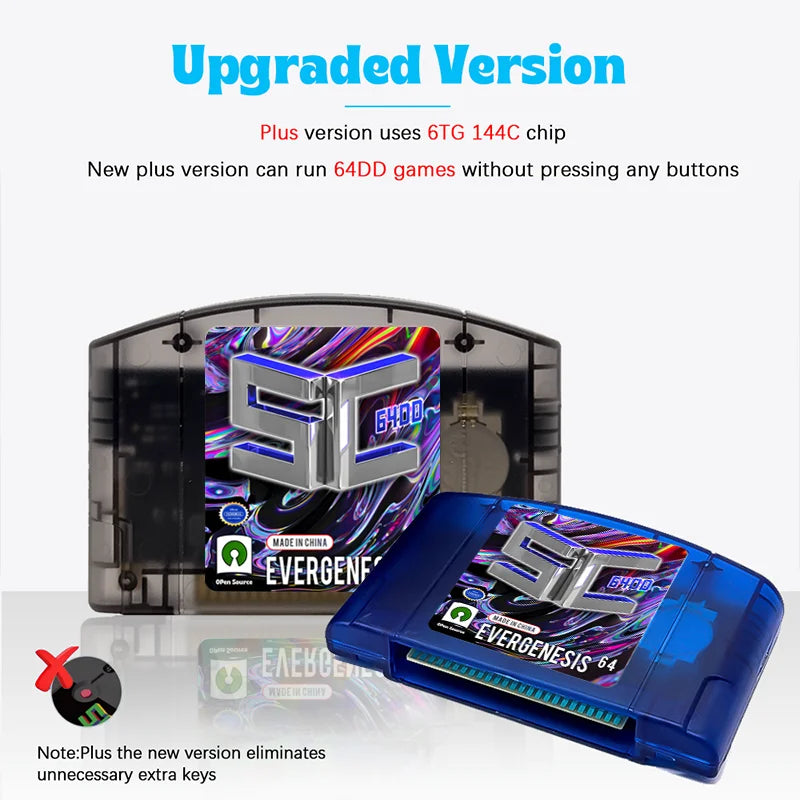 SC64 Open Source Game Card 5000 in 1 N64 Game Cartridge For Nintendo 64 Game Card free TF Card Compatibility Support 64DD Game