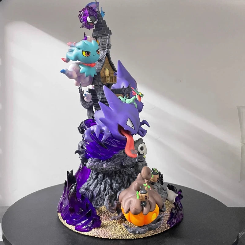 New Pocket Monster 31cm EGG Ghost Type Family Set Gengar Evolution Gk Figures Pvc Anime Static Statue Surprise Gifts Toys