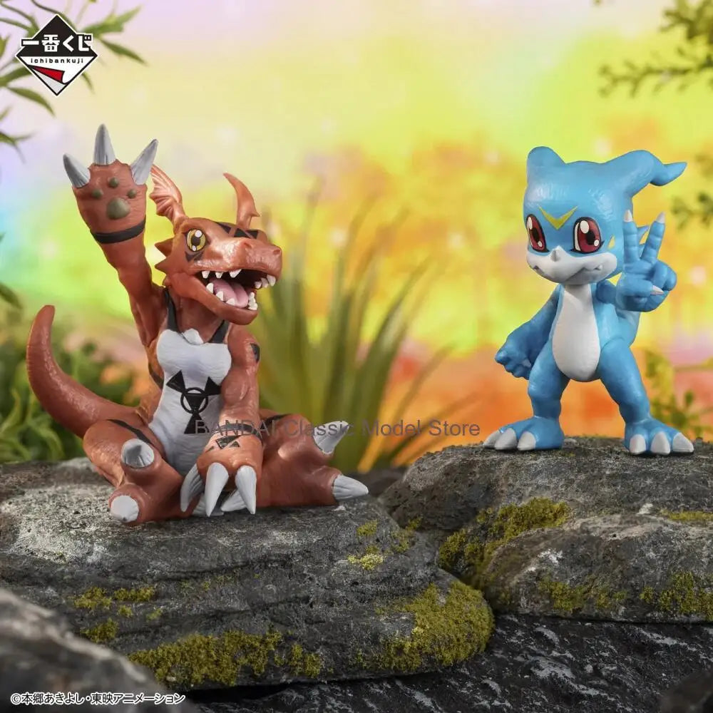 In Stock Bandai Ichiban Kuji Digimon Series C Prize V-mon & Guilmon Figure Set of Two New Anime Figure Action Model Toys Boy