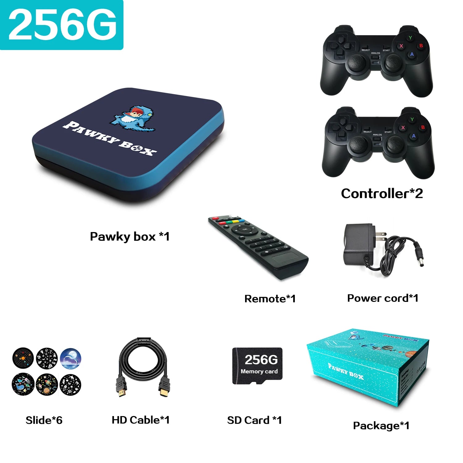 Pawky Box Game Console for PS1/DC/Naomi 50000+ Games Super Console WiFi Mini TV Kid Retro 4K Video Game Player Emulator Console