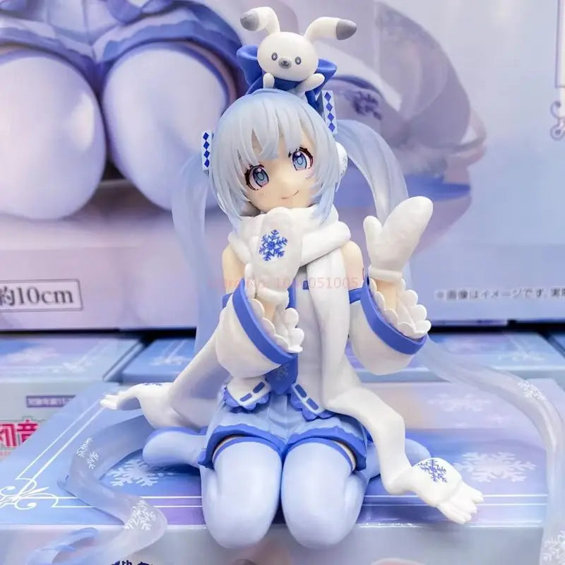 In Stock Genuine Furyu Hatsune Miku Snow Miku Sky Towm 10th Anniversary！Limited Edition Noodle Stoppe Model Toy Snow Miku Toy
