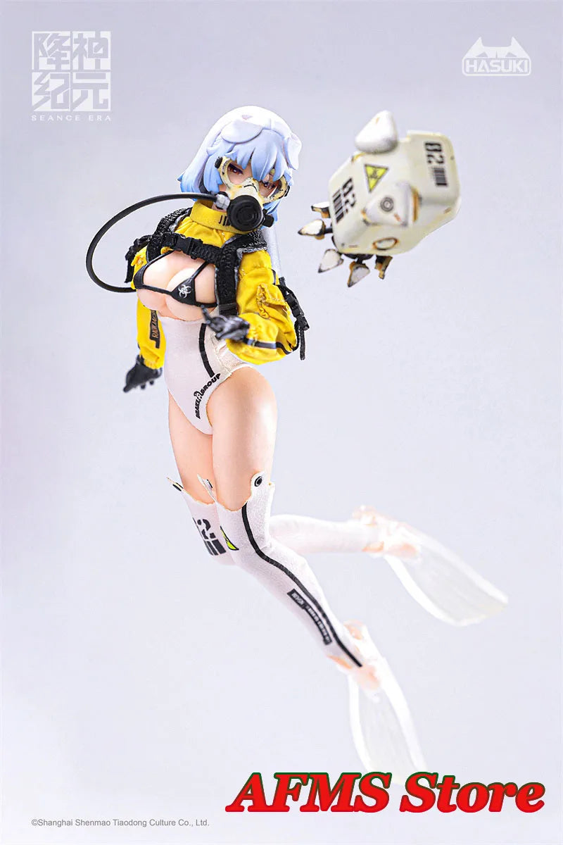 HASUKI SE002 1/12 Female Soldier Craken Brave Outdoor Explorer Deep Sea Diving Girl Full Set 6" Action Figure Dolls Toys