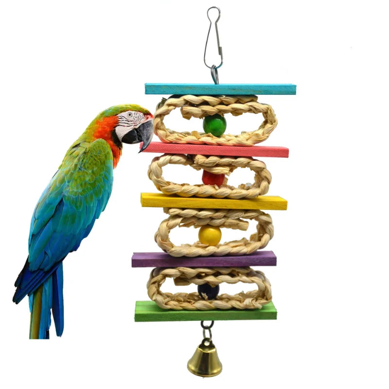 1pcs Bird gnawing toy Parrot Chewing Toy BirdCage Decoration Accessories Pendant Bird Accessories juguetes para pájaros