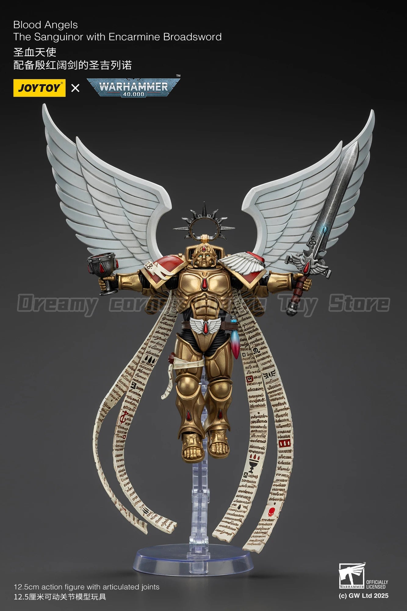 【In Stock】JOYTOY Warhammer 40K Blood Angels The Sanguinor with Encarmine Broadsword 1/18 Action Figure Toys Collection