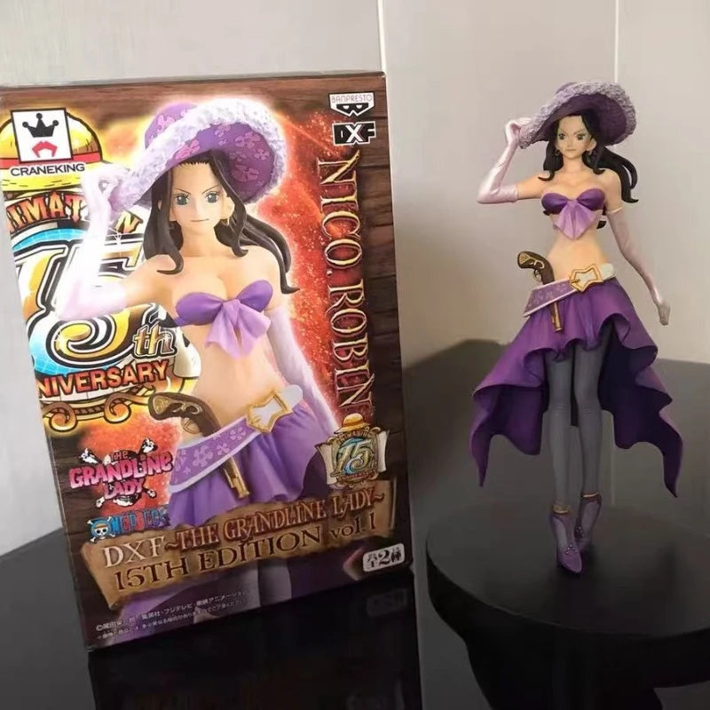 Japanese Bandai Banpresto One Piece Nico Robin 15th Anniversary Edition Original Genuine Action Figures Ornaments Doll Model Toy