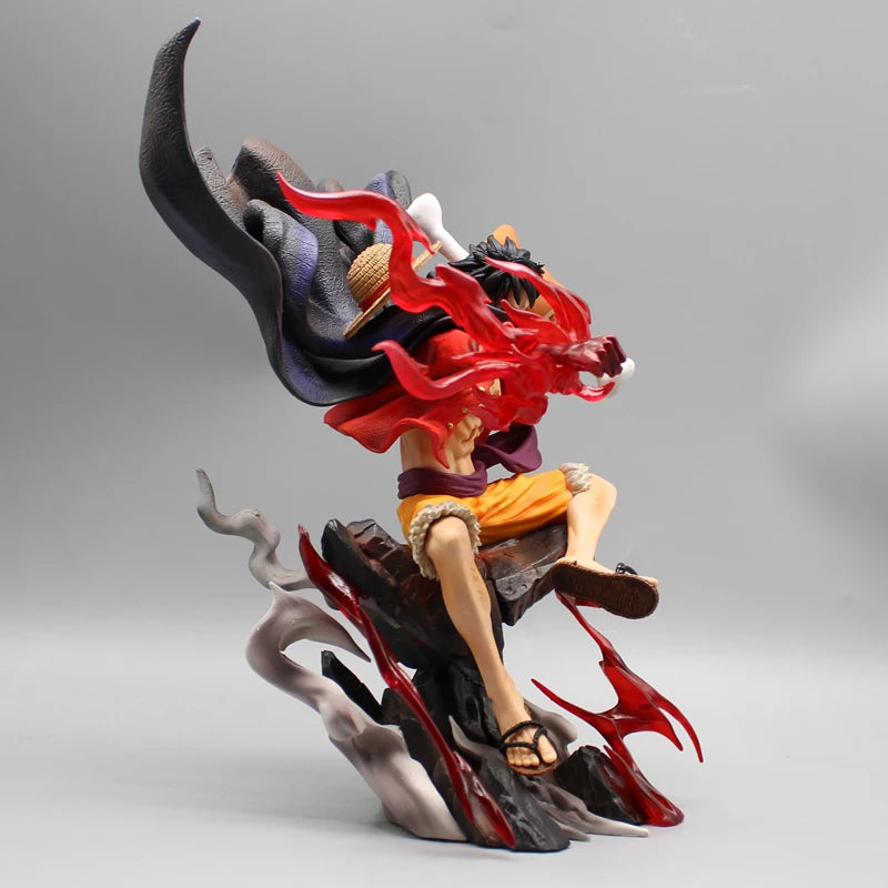 26 cm große One Piece Anime-Figur Monkey D. Luffy Actionfigur, Sammlerstück, PVC-Modellpuppe, sitzende Statue, Spielzeug, Dekoration, Kindergeschenk