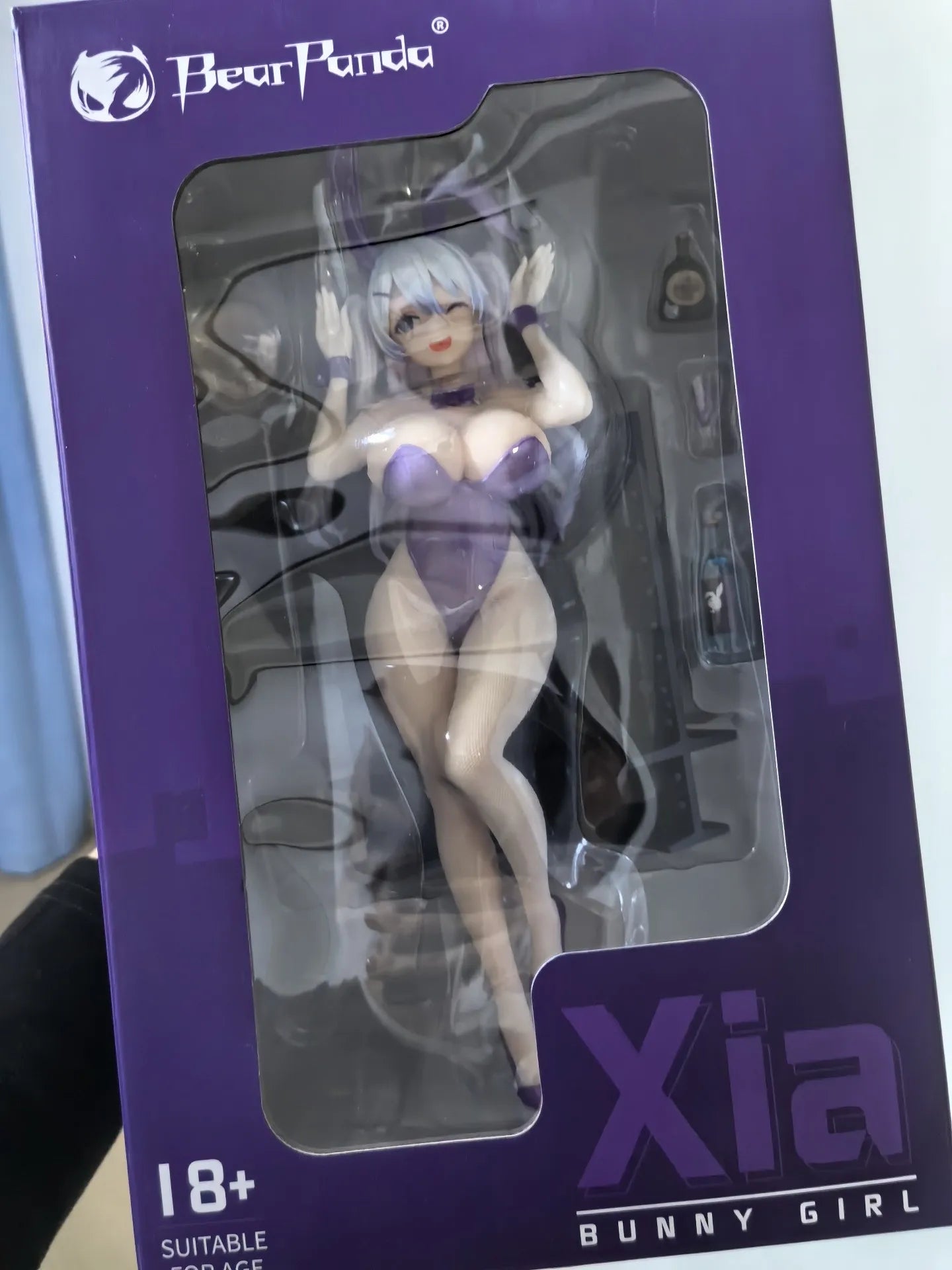 Original BearPanda Bunny Girl Asanagi Rin Xiya Temperature Paint & 3D Crystal Eye & Creative Scene Models Classic Anime Toy