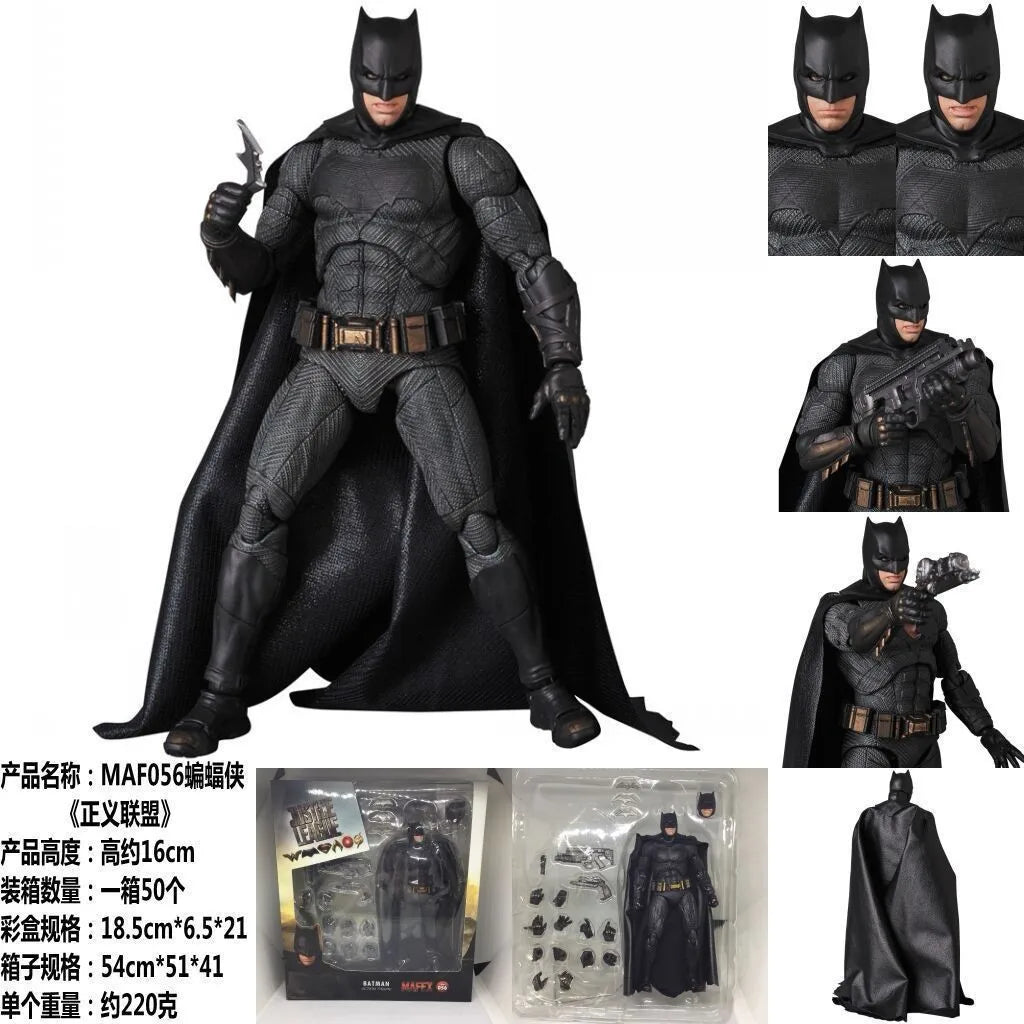 Justice League Bruce Wayne Mafex 056 Action Figure Batman Joint Movable NECA  Anime Model Birthday Present For Kids ﻿