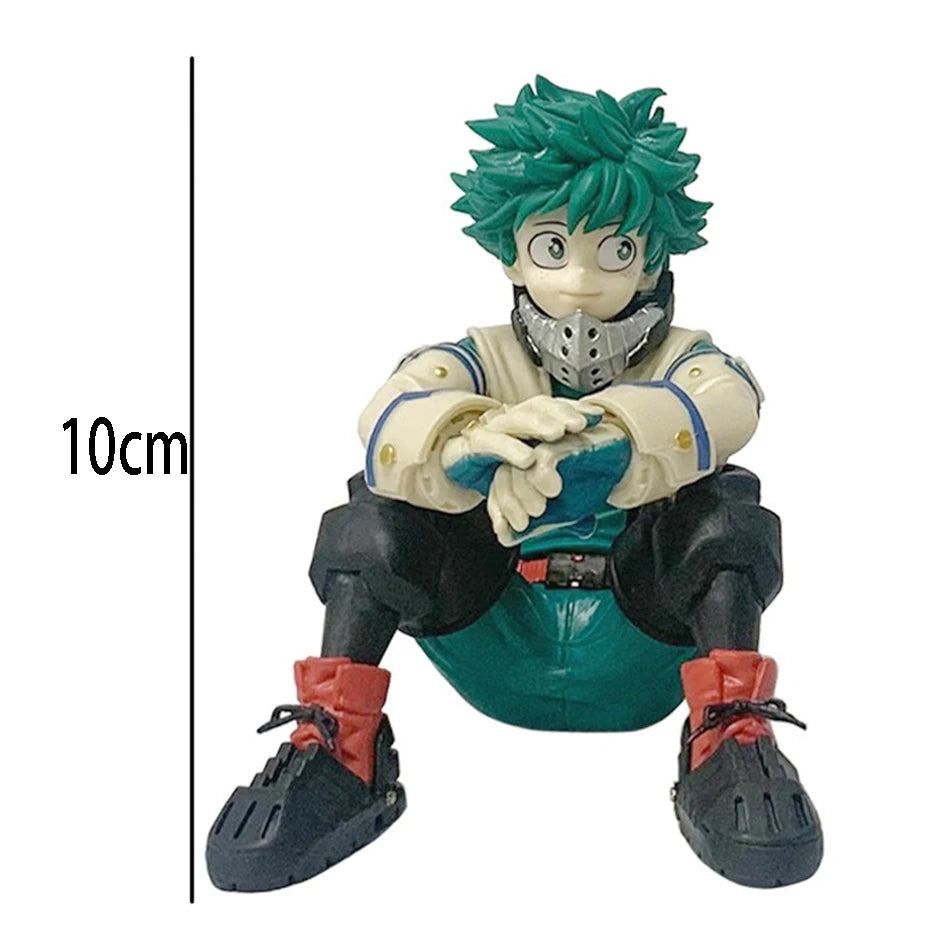 New  Anime Figure Shoto Bakugou Boku Izuku Duke Pvc Action Four Figures Sitting Posture Series Collection Model