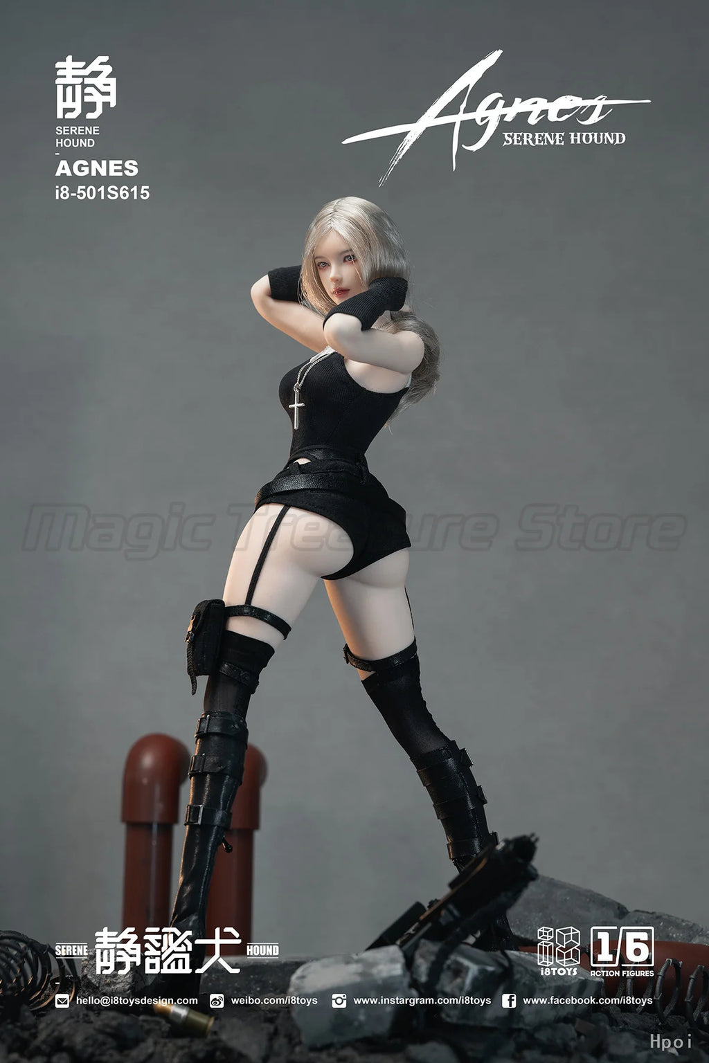 【MT】Pre-sale I8TOYS 501S615 Quiet Dog Agnes 1/6 Action Figure Model Collection