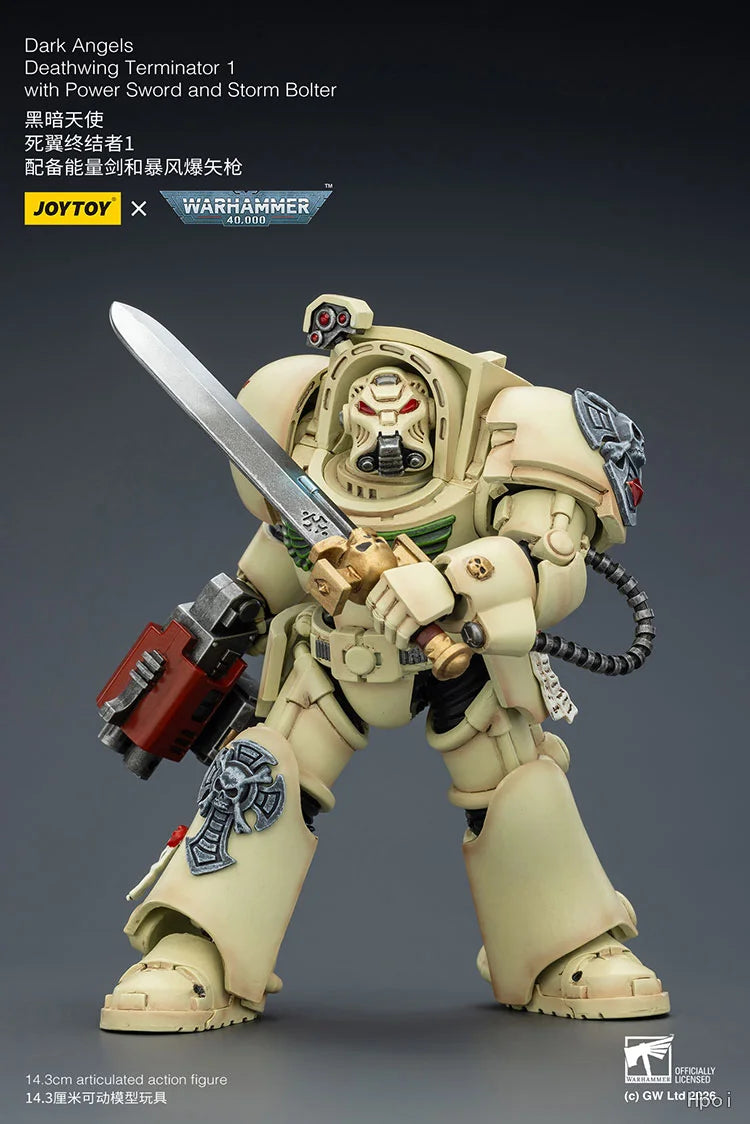 【UA】JOYTOY Warhammer 40K 1/18 Scale Action Figure Dark Angels Deathwing Terminator 1 Model Toy Gift