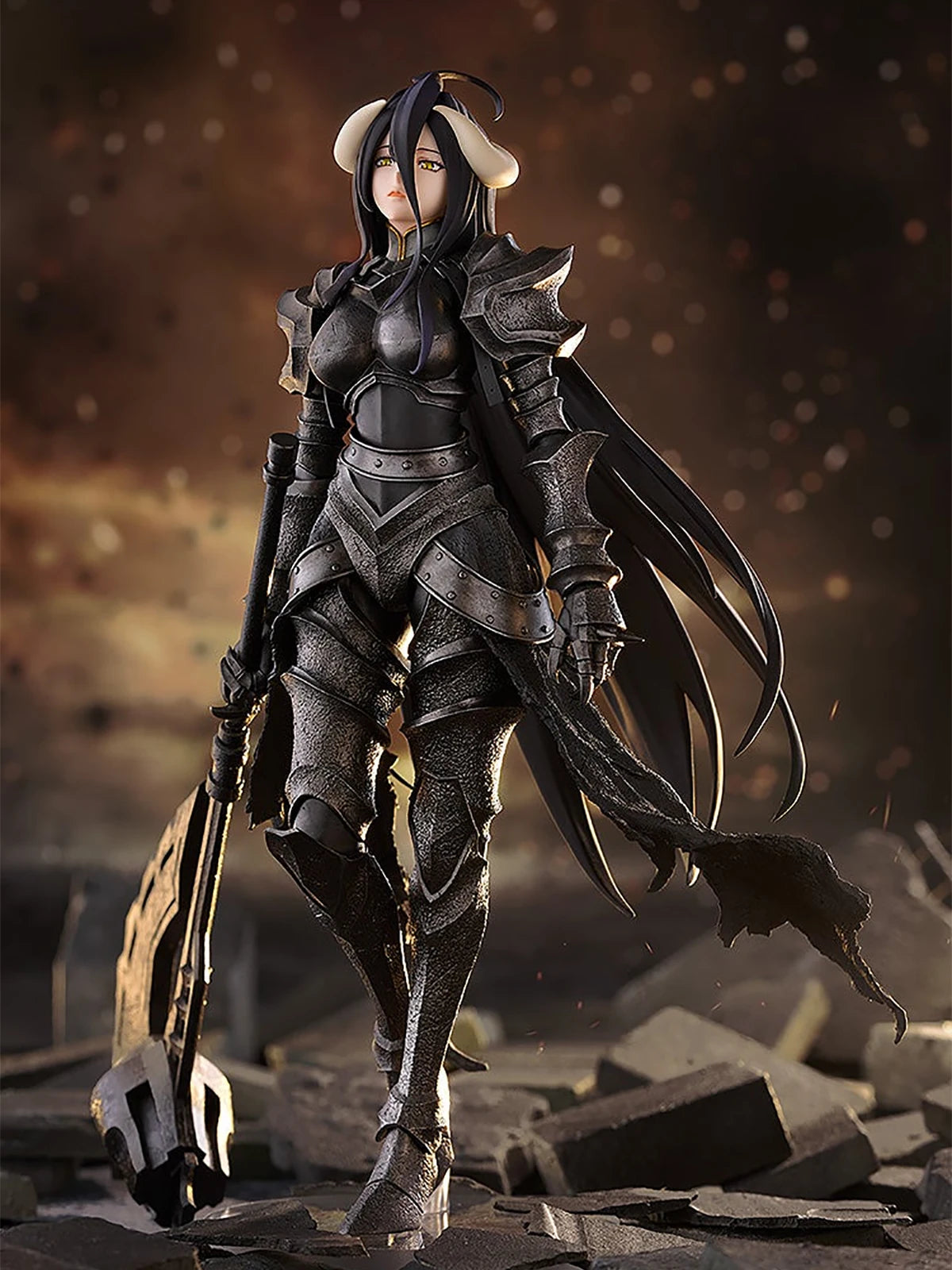 Original Genuine Good Smile Company Prepainted Pop Up Parade Overlord Albedo Armor Ver. L H=240mm Anime Figure Decoration Gift
