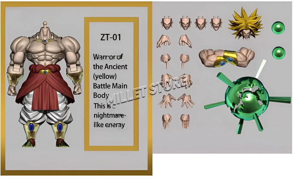 Pre-sale New ZT Studio Broly Dragon Ball Z ZT01 ZT02 ZT03 MP SHF Broly Anime Figurine Super Saiyan Figure TOYS GIFTS