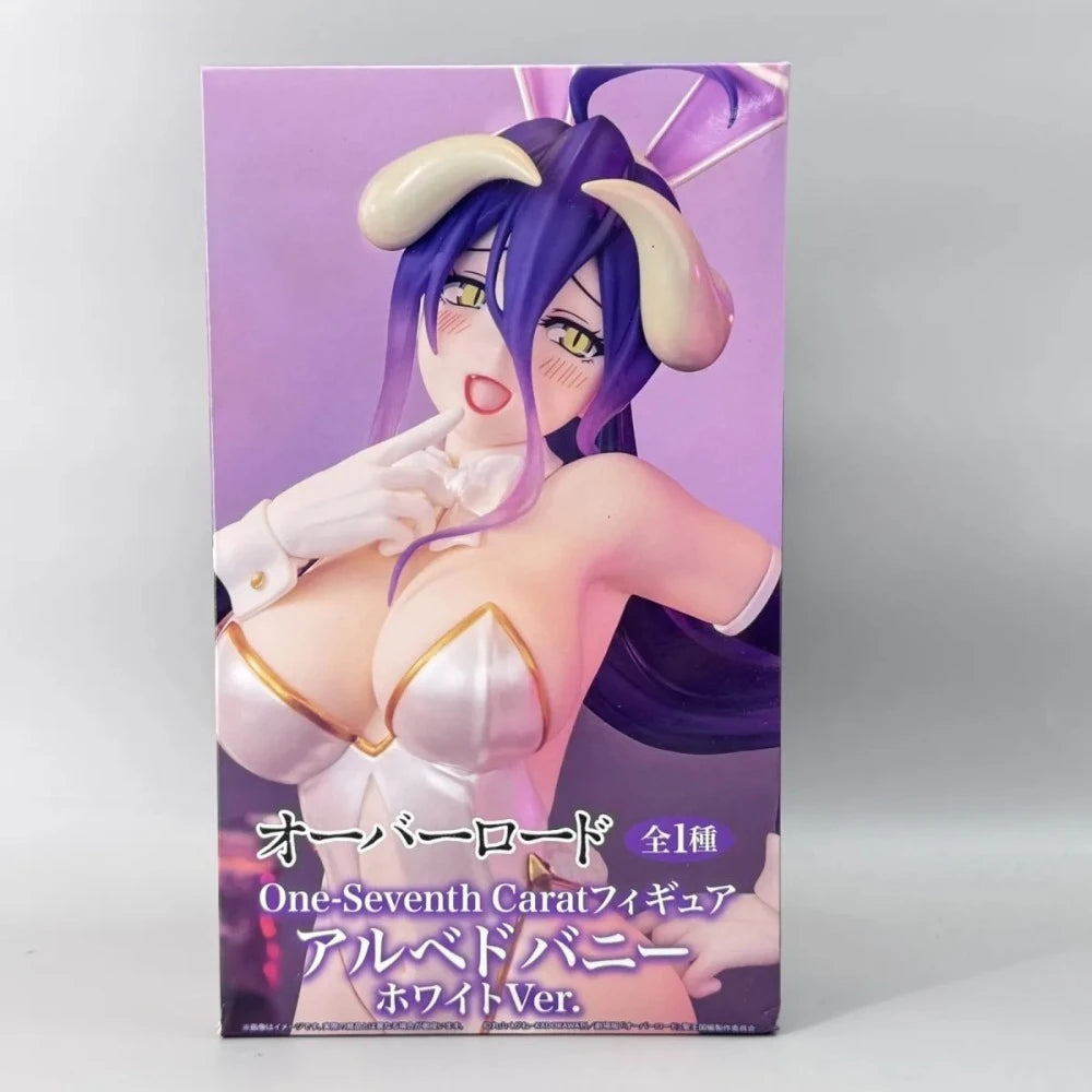 In Stock System Service Original Genuine One-Seventh Carat 1/7 Overlord Albedo Bunny White Ver 19cm Model Toys Anime Girl Figure