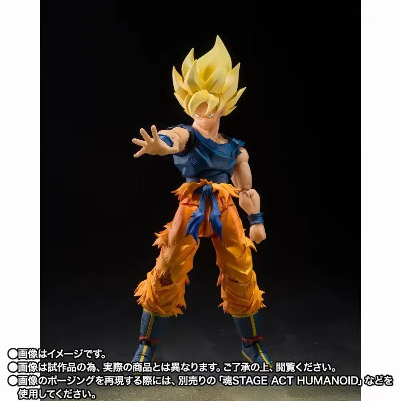 In Stock Bandai S.H.Figuarts Dragon Ball Z Super Saiyan Son Goku Fighter of Rage Soul Limited Action Figure Anime Model Toy