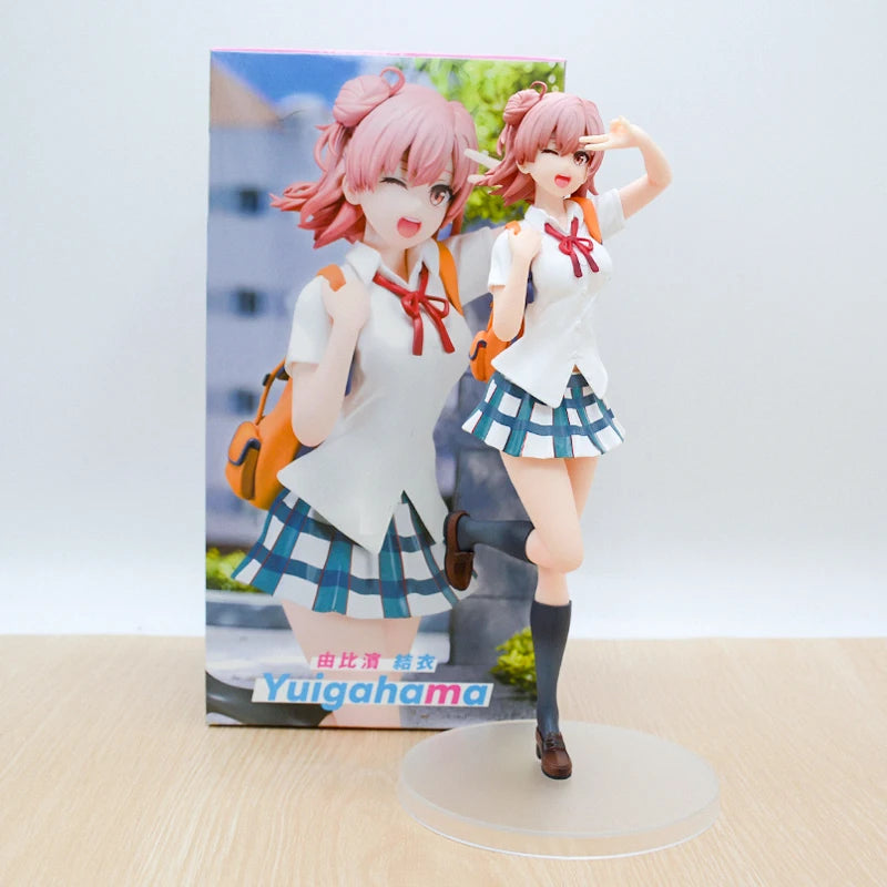 24cm My Teen Romantic Comedy SNAFU Yui Yuigahama Anime Girl Figure Isshiki Iroha/Yukino Yukinoshita Action Figure Model Doll Toy
