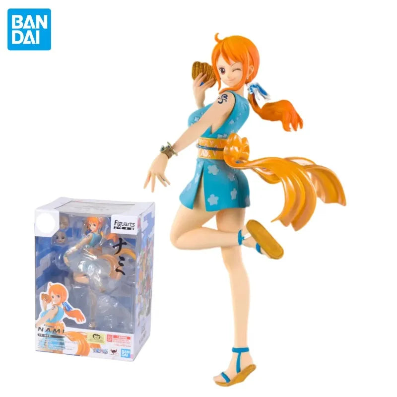 Auf Lager BANDAI Original Figuarts ZERO ONE PIECE Nami Kimono Wano Land Kunoichi Anime Figur Geburtstag Präsentieren Spielzeug Geschenke