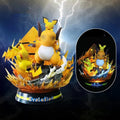 New Pokemon Evolution Mewtwo Figure Charizard Dragonite Blastoise Venusaur Gengar Led Light Anime Figurine Pvc Statue Model Gift