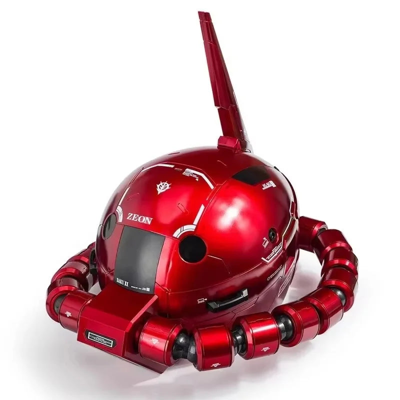 Zaku Wearable Helmet Cosplay Prop Replica With Water Slide Decals Base Usb Charging Cable Trendy Anime Figure Model Collect Toy