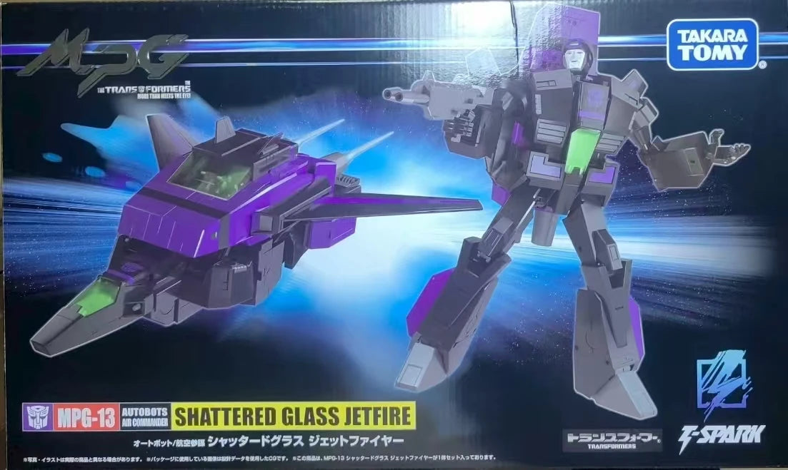 【Hot Sales】Original TAKARA TOMY The Transformers T-SPARK MPG13 MPG-13 Shuttered Glass Jetfire Action Figure Toys