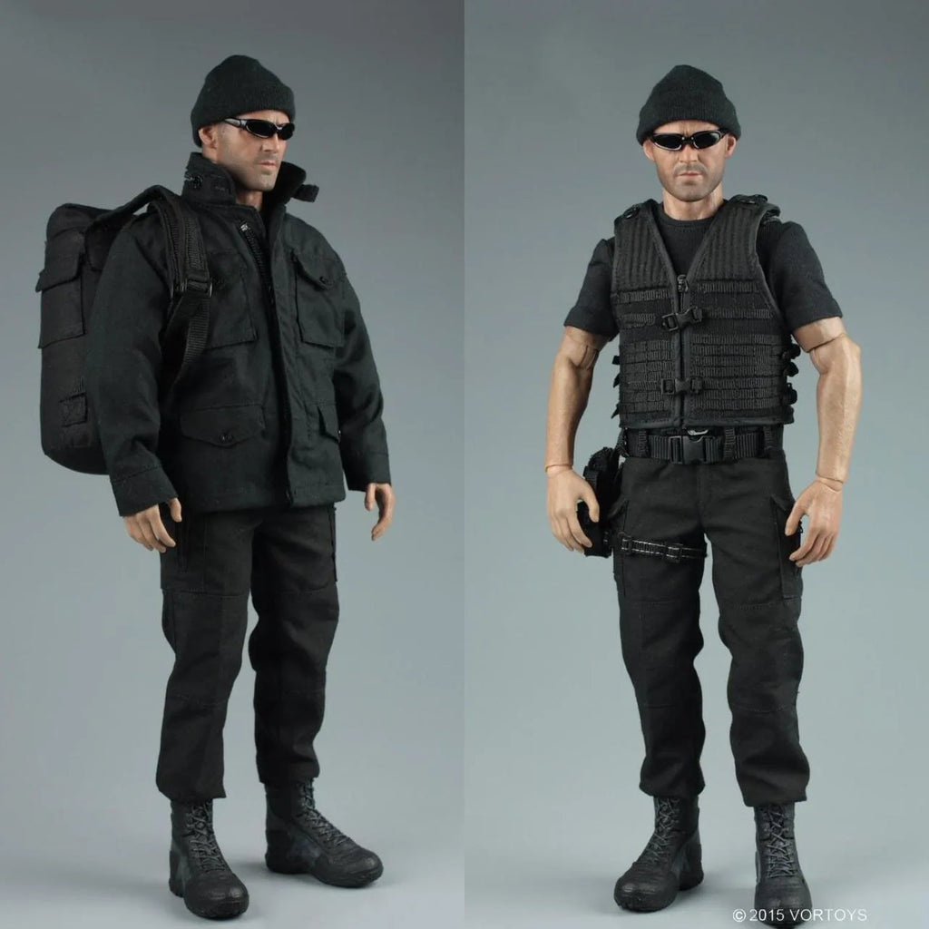 VORTOYS V1004 1/6 Scale Male Solider Mercenary Black Stealth Suit Clothes Model Accessories for 12 Inches Action Figures Bodies