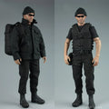 VORTOYS V1004 1/6 Scale Male Solider Mercenary Black Stealth Suit Clothes Model Accessories for 12 Inches Action Figures Bodies