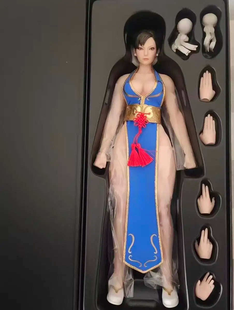 Brand new in stock  Chunli 023 blue, black  Fighting Goddess 2.0 Chunli movable doll