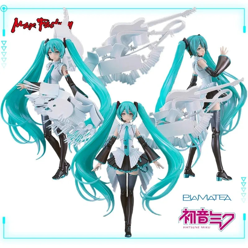 Max Factory Original Genuine Vocaloid Hatsune Miku Plamatea Happy 16th Birthday Ver. 16cm Collections Model Toy Action Figures
