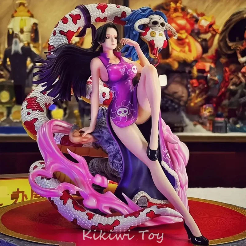 20 см One Piece Аниме Фигурка Boa Hancock Фигура Empress BT Седнала Поза Фигурка PVC Gk Статуя Модел Кукла Колекция Играчки Подарък