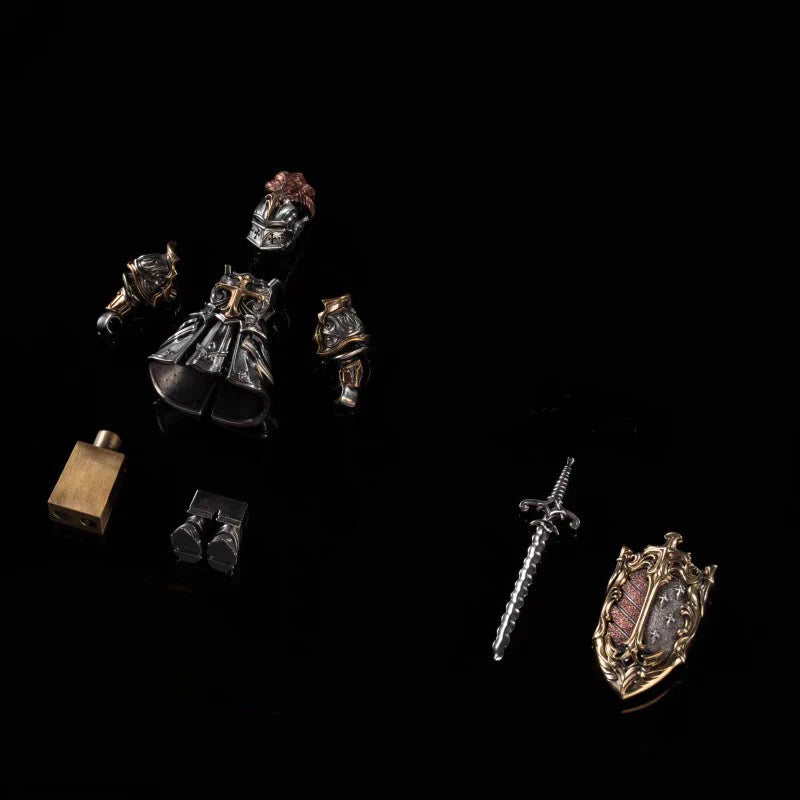 Ancient Tough Character Heroes Delicate Metal Figurine Crusades Templar MOC Building Blocks Magnetic Detachable Bricks Toys