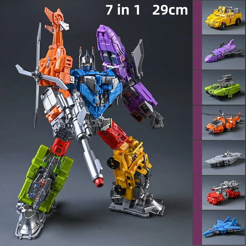 HAIZHIXING NEW 5 IN 1 Transformation Classic Devastator Model Toys G1 Robot Car Aircraft Tank Model Anime Action Figure Kids